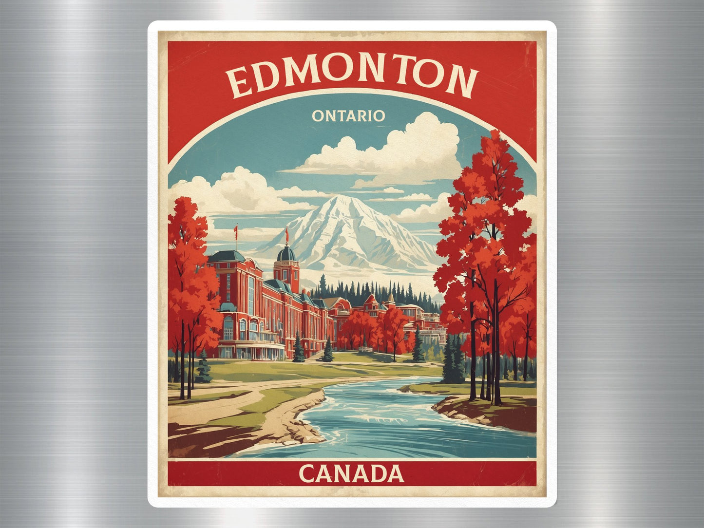 Vintage Edmonton Ontario Canada Sticker