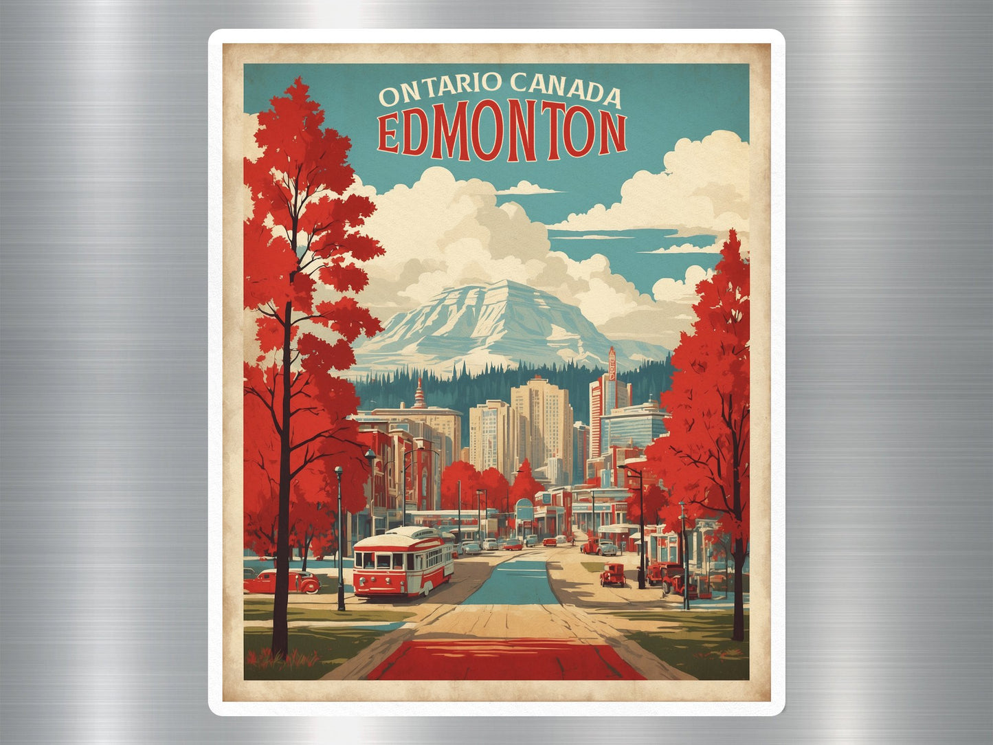 Vintage Edmonton Ontario Canada Sticker