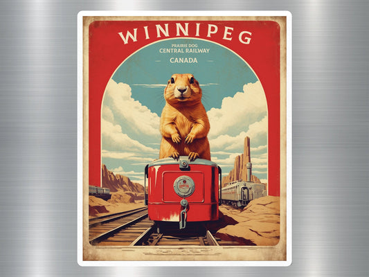 Vintage Winnipeg Central Railway Canada Sticker