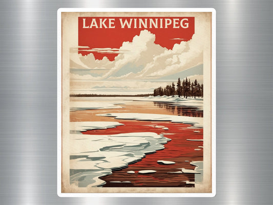 Vintage Lake Winnipeg Canada Sticker