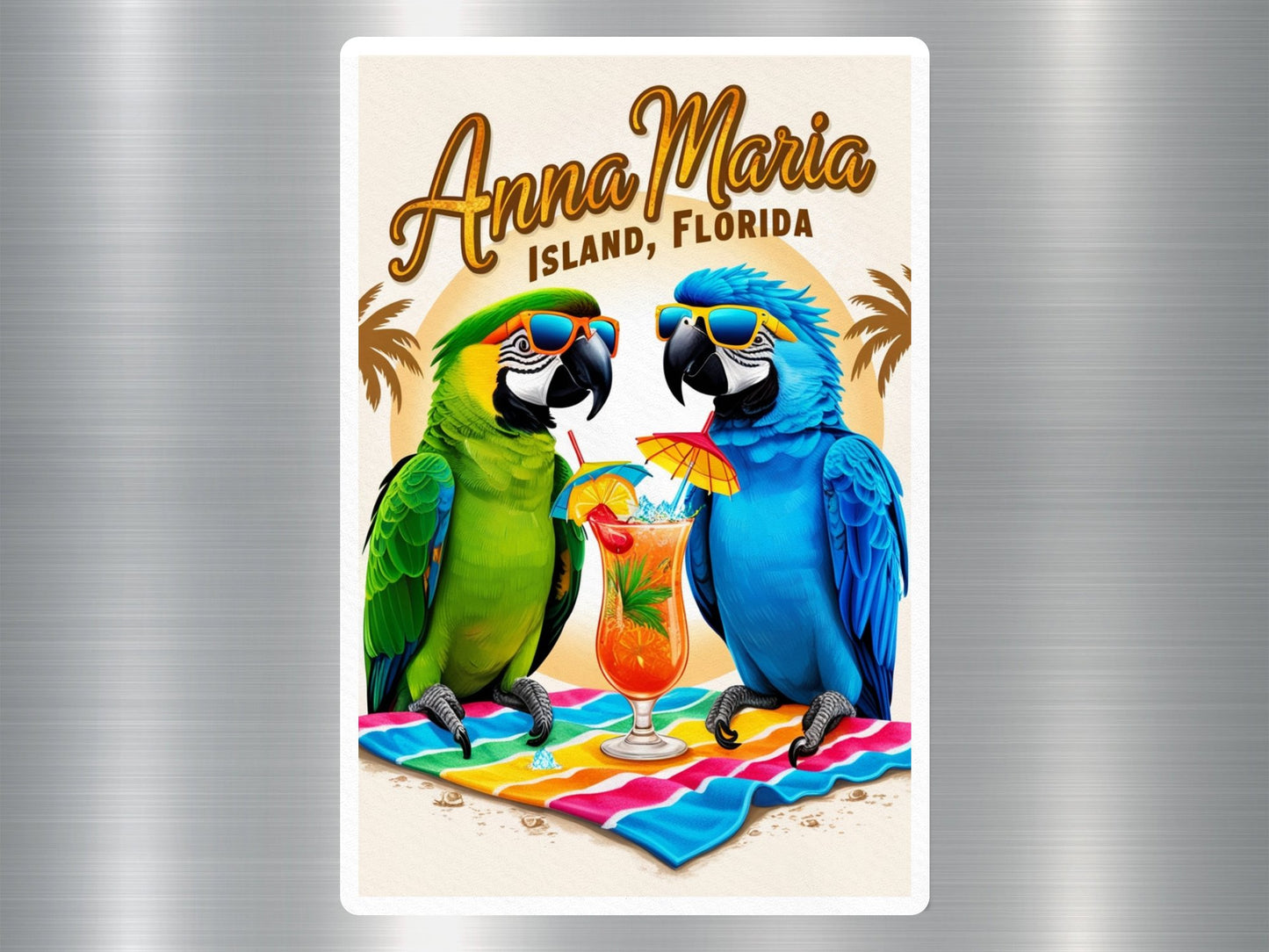 Anna Maria Florida Parrots Sticker