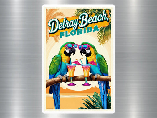 Delray Florida Parrots Sticker