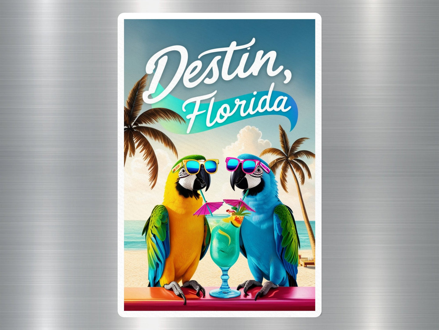 Destin Florida Parrots Sticker