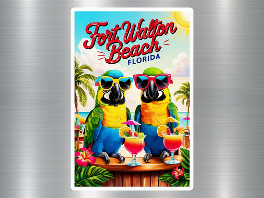 Fort Walton Beach Florida Parrots Sticker