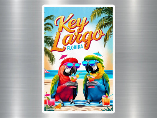 Key Largo Florida Parrots Sticker