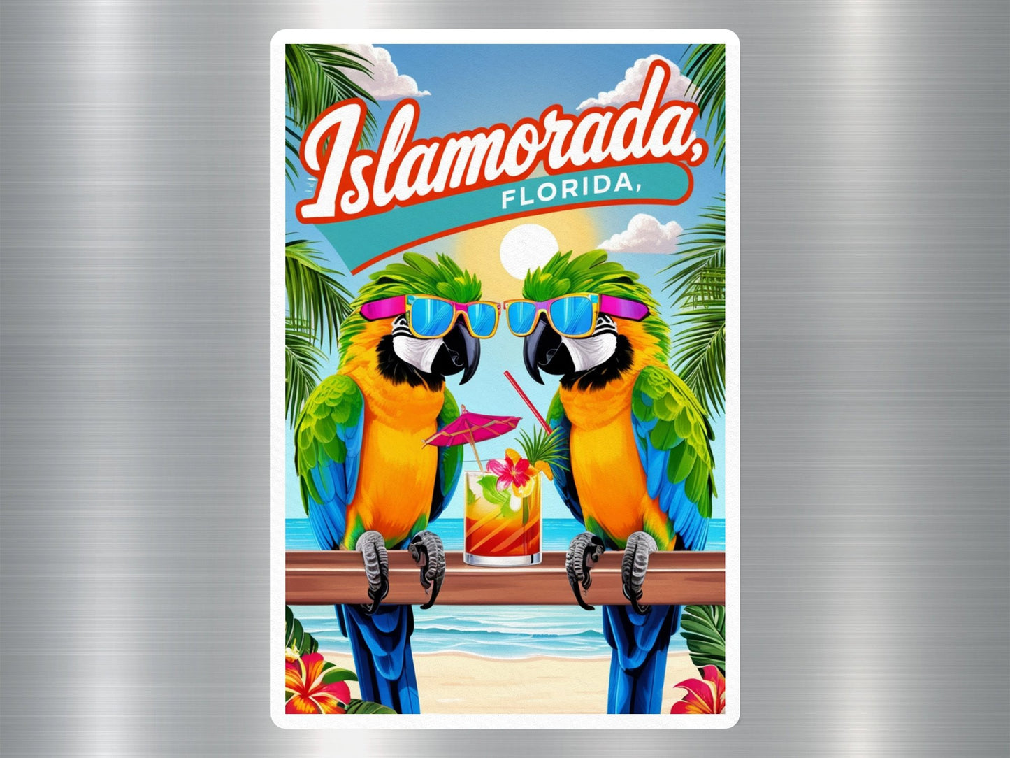 Islamorada Florida Parrots Sticker