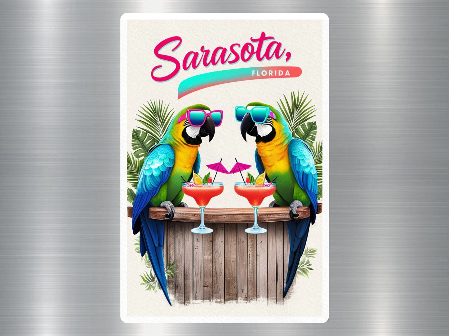 Sarasota Florida Parrots Sticker