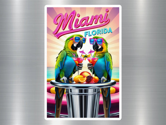 Miami Florida Parrots Sticker