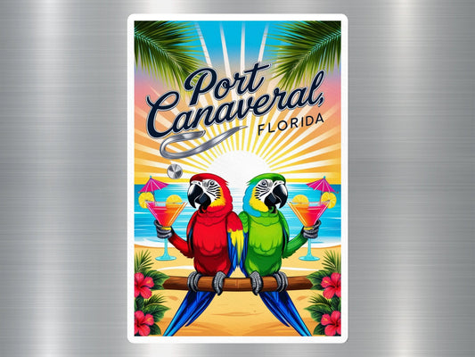 Port Canaveral Florida Parrots Sticker