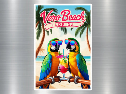 Vero Beach Florida Parrots Sticker