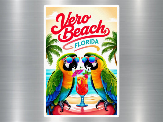 Vero Beach Florida Parrots Sticker