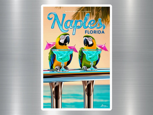 Wholesale Naples Florida Parrots Sticker