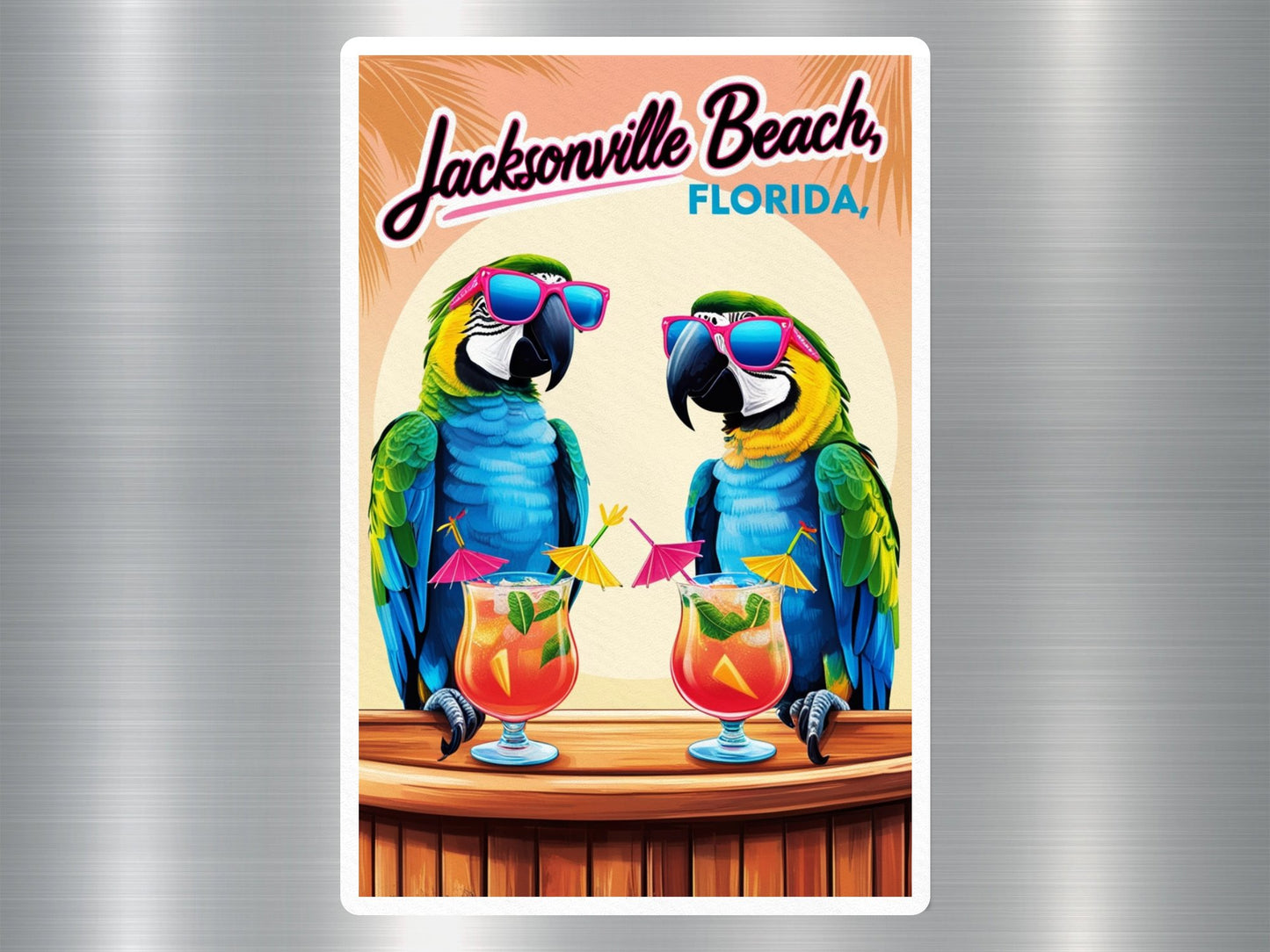 Wholesale Jacksonville Beach Florida Parrots Sticker