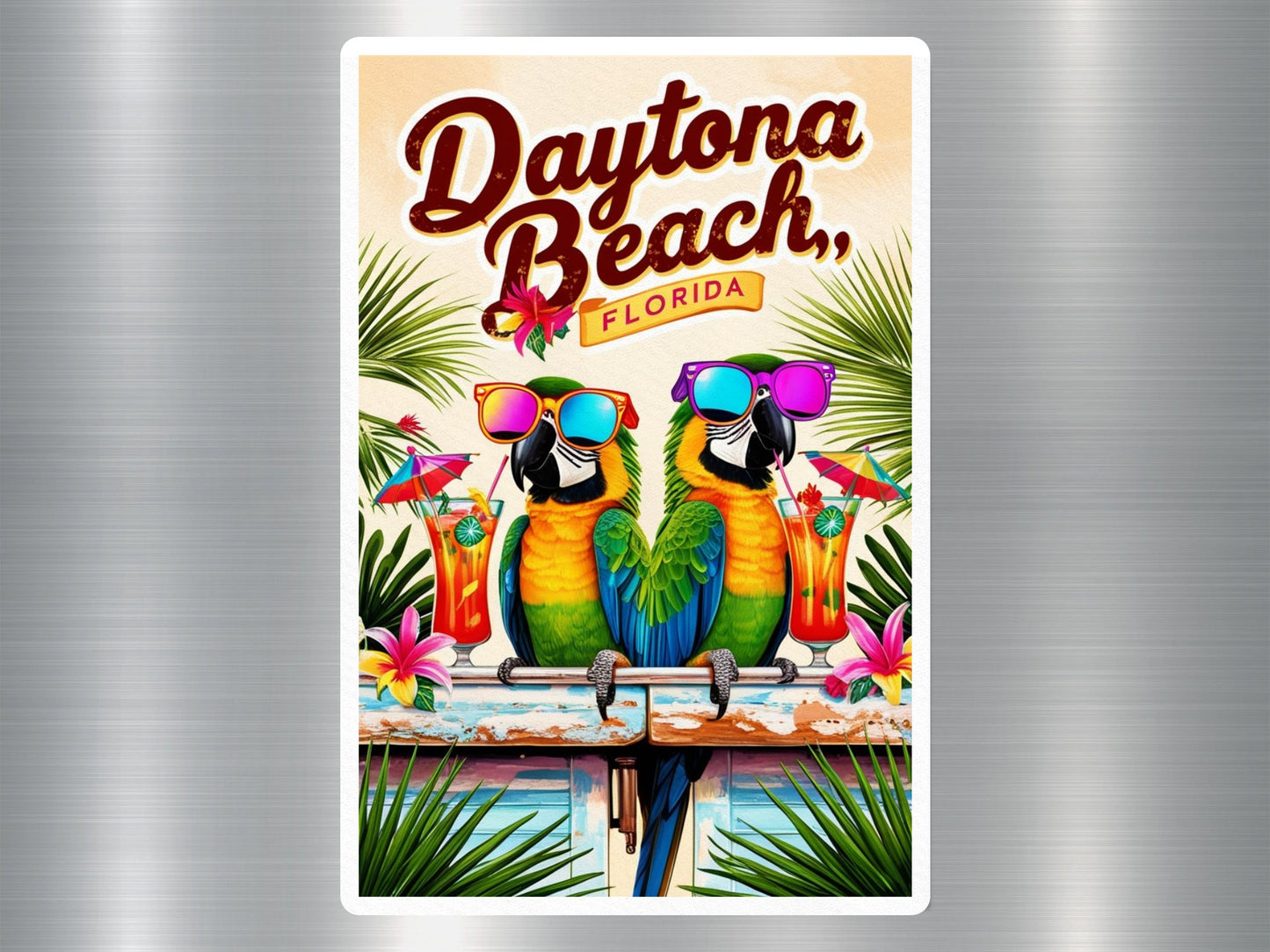 Wholesale Daytona Beach Florida Parrots Sticker
