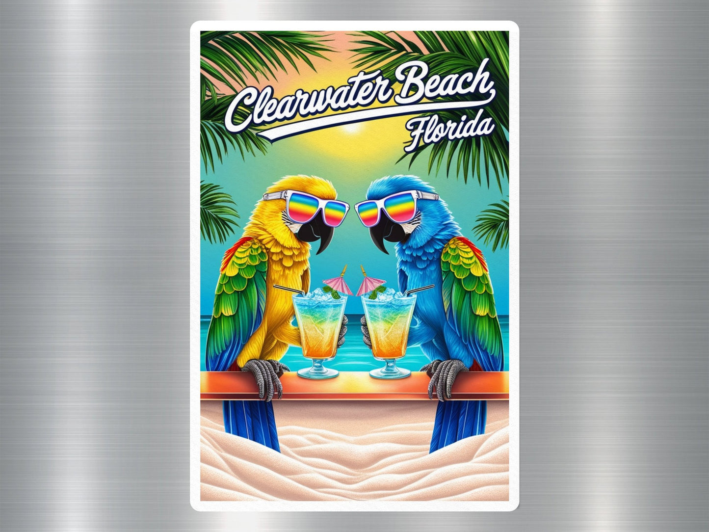Wholesale Clearwater Beach Florida Parrots Sticker