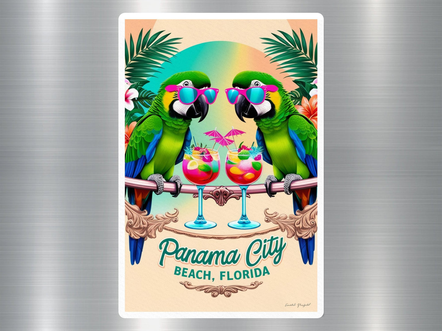 Wholesale Panama City Beach Florida Parrots Sticker