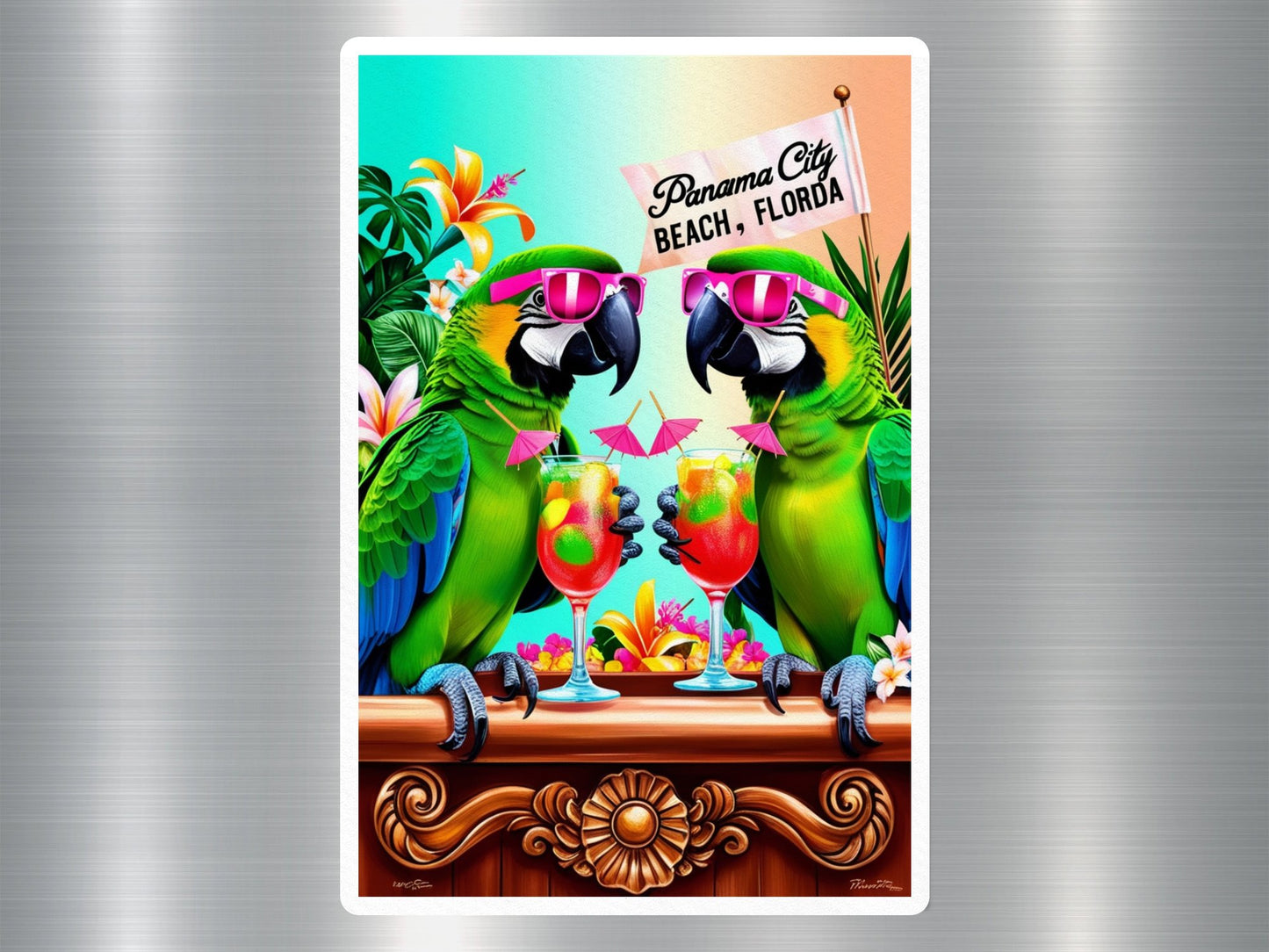 Wholesale Panama City Beach Florida Parrots Sticker