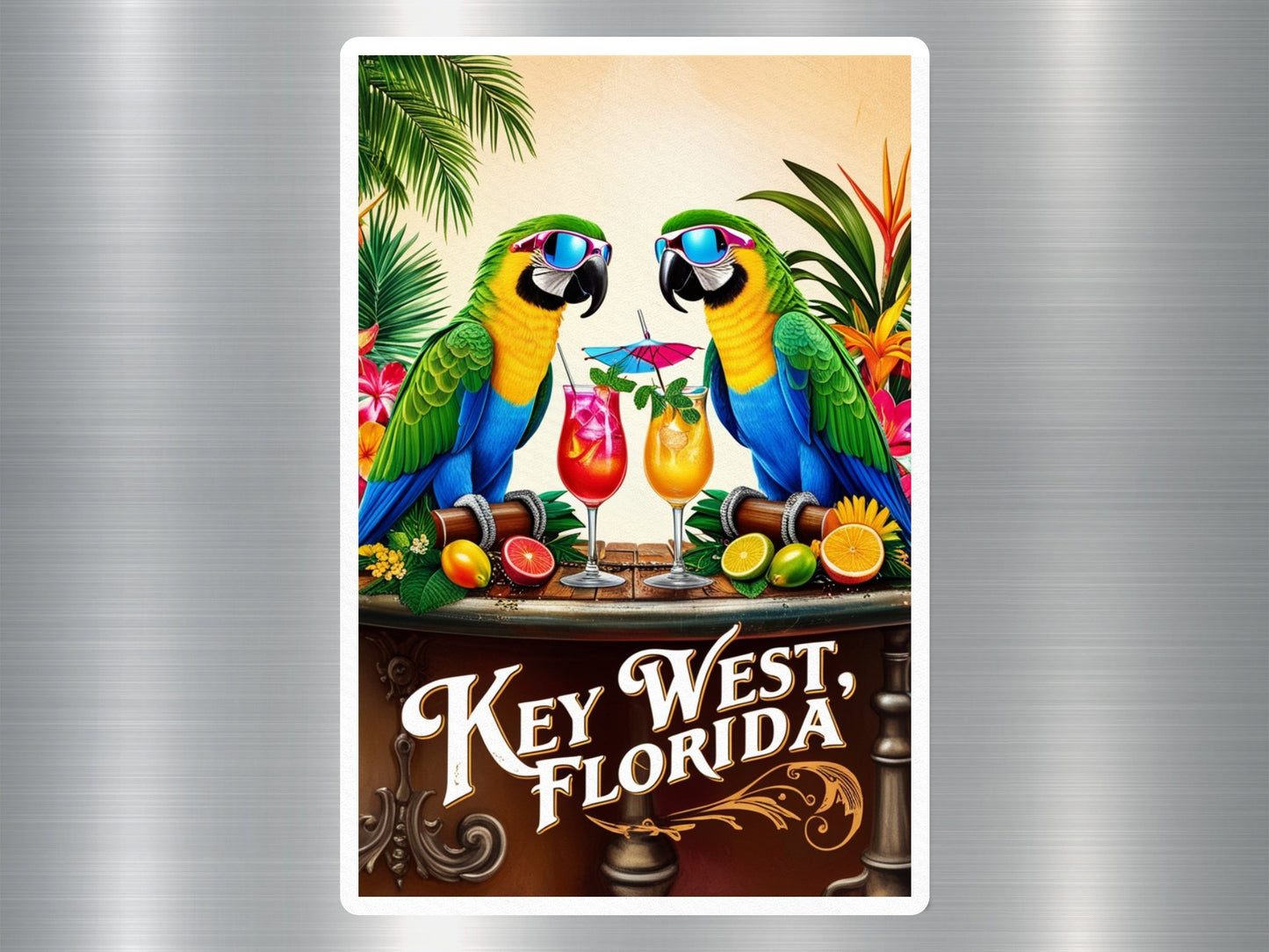 Wholesale Key West Florida Parrots Sticker