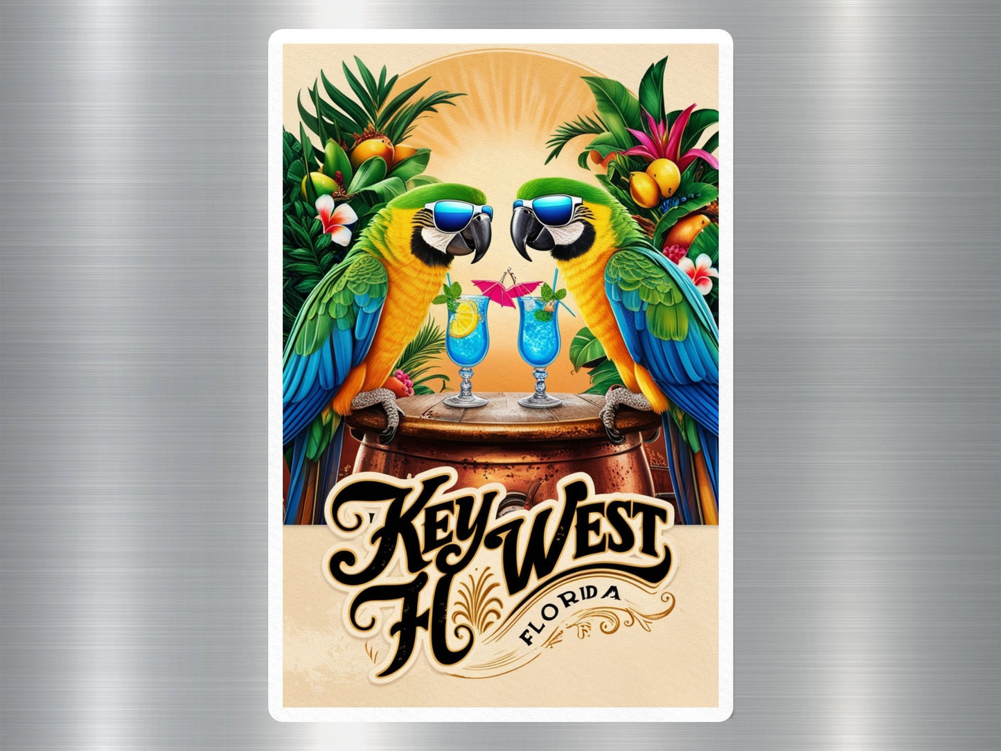 Wholesale Key West Florida Parrots Sticker