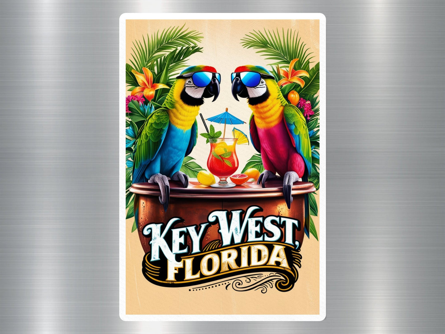 Wholesale Key West Florida Parrots Sticker
