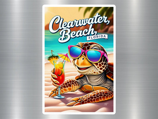 Clearwater Beach Florida Turtle Sticker