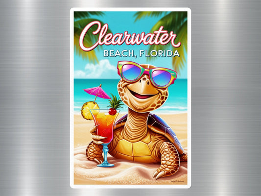 Clearwater Beach Florida Turtle Sticker