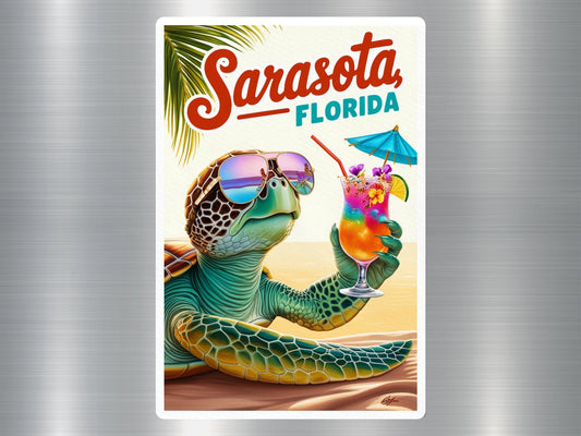 Sarasota Florida Turtle Sticker