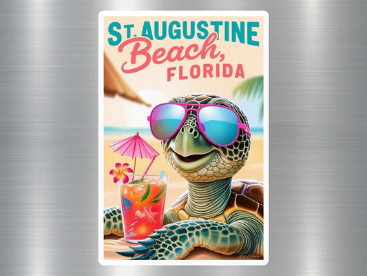 St. Augustine Beach Florida Turtle Sticker