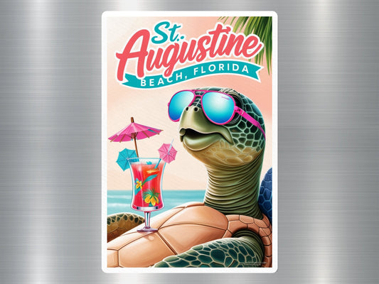 St. Augustine Beach Florida Turtle Sticker