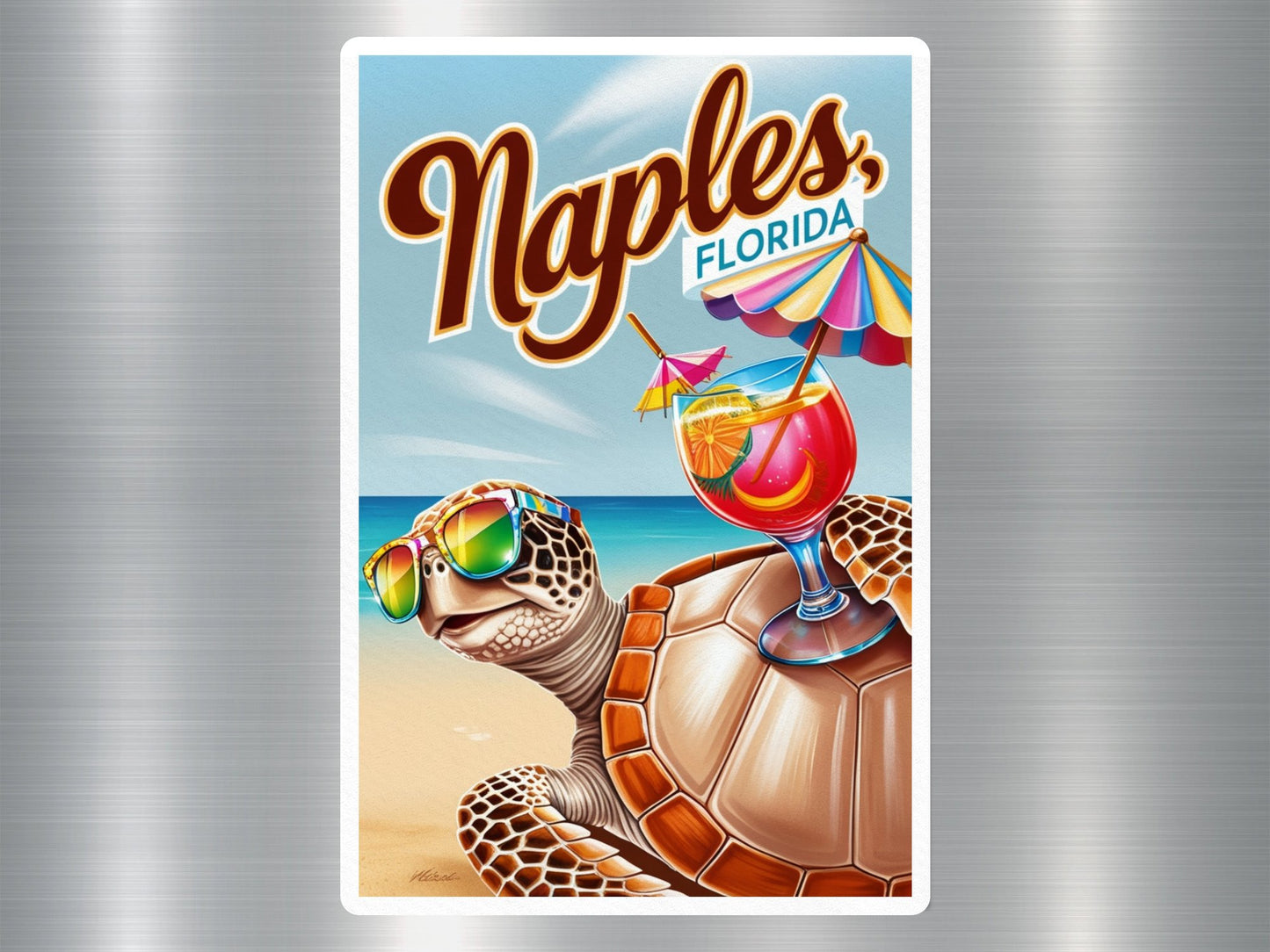 Naples Florida Turtle Sticker