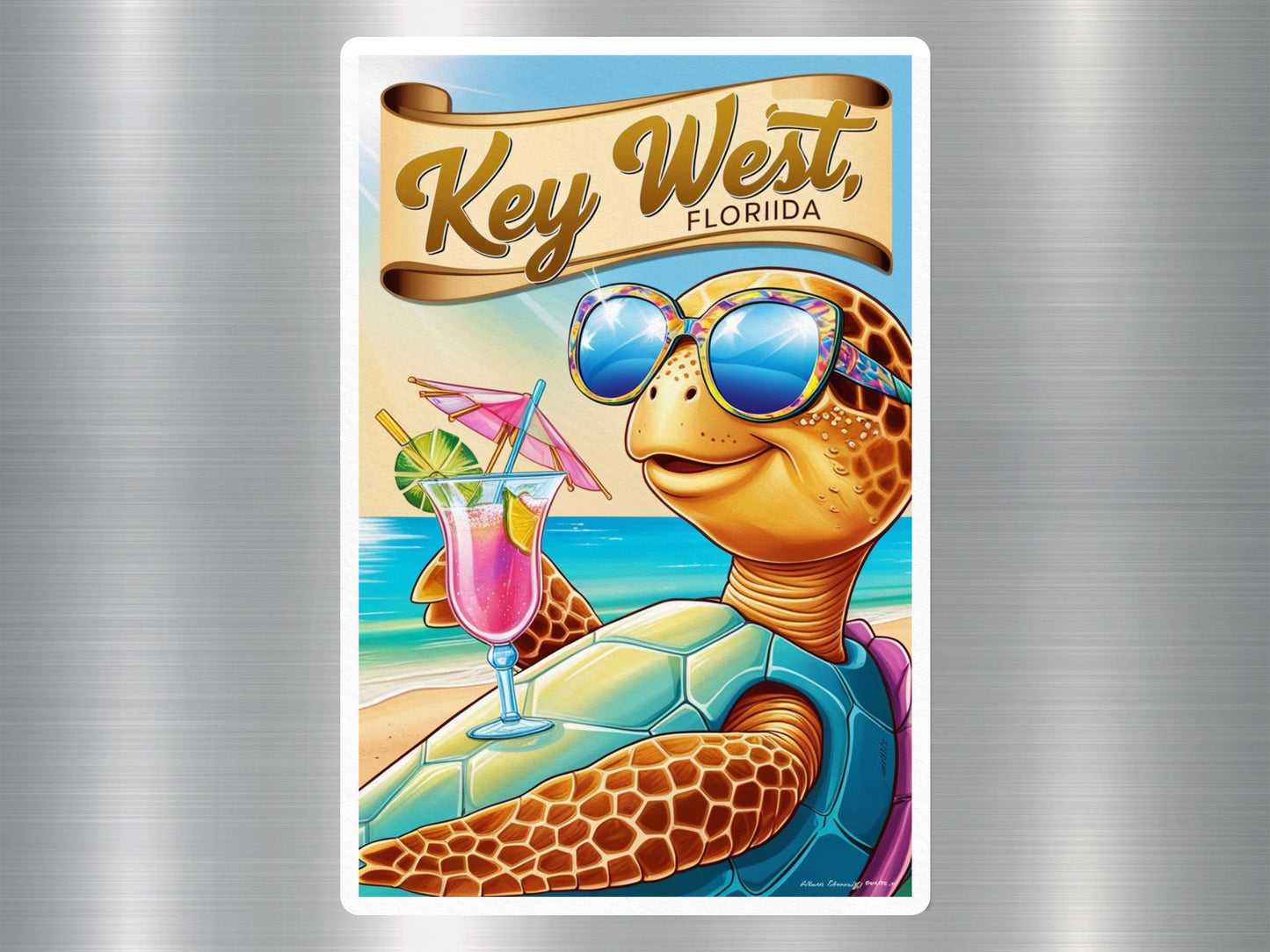 Key West Florida Turtle Sticker