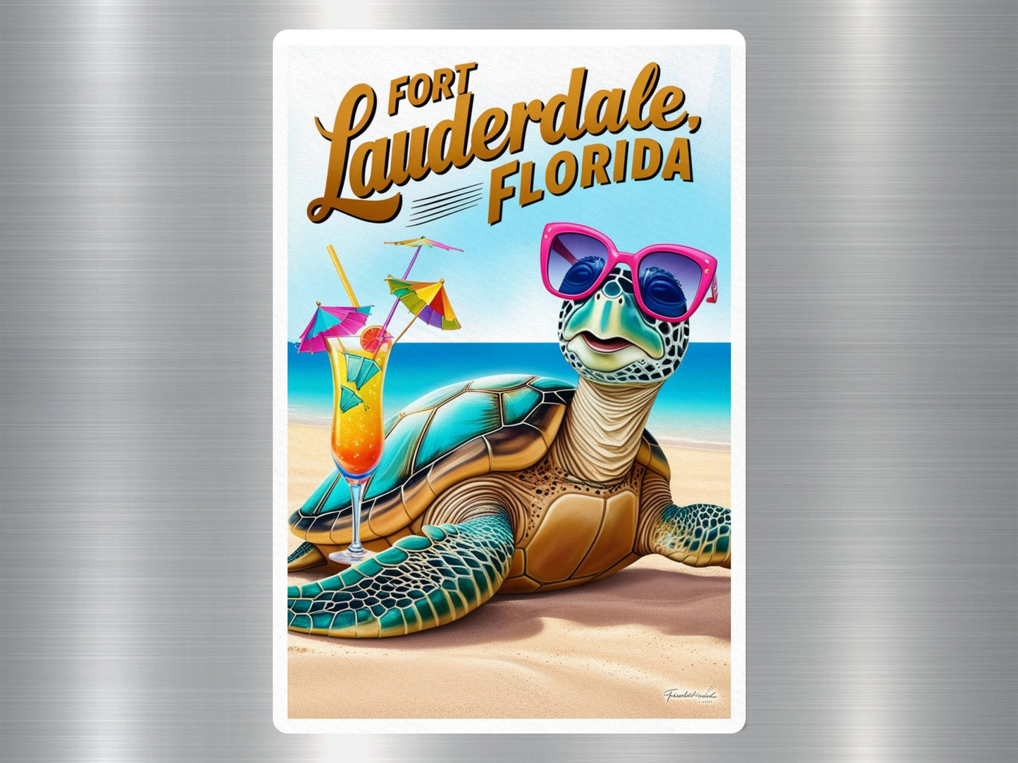 Fort Lauderdale Florida Turtle Sticker