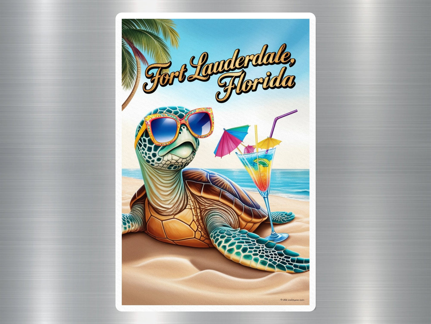 Fort Lauderdale Florida Turtle Sticker