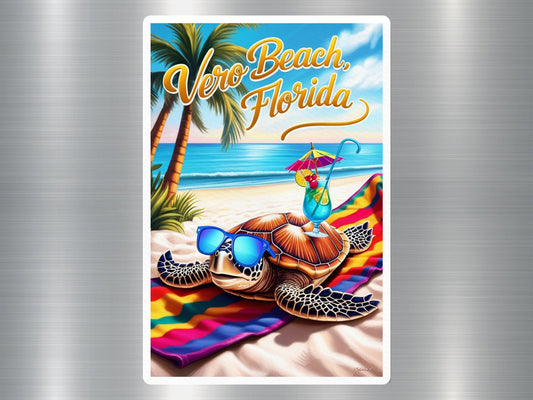 Vero Beach Florida Turtle Sticker