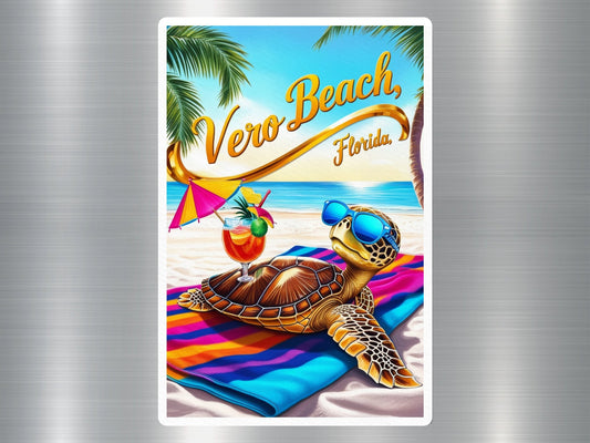 Vero Beach Florida Turtle Sticker