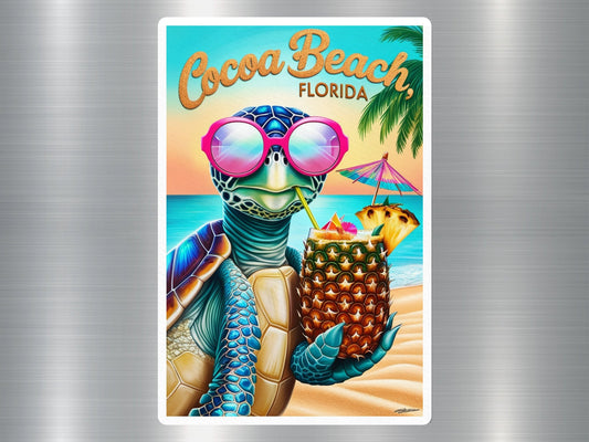 Cocoa Beach Florida Turtle Sticker