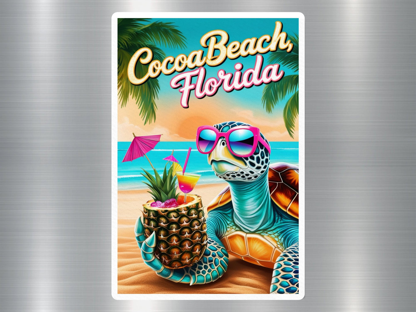 Cocoa Beach Florida Turtle Sticker