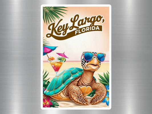 Key Largo Florida Turtle Sticker