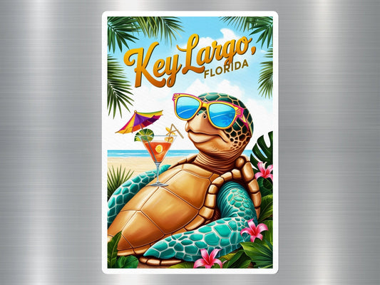 Key Largo Florida Turtle Sticker