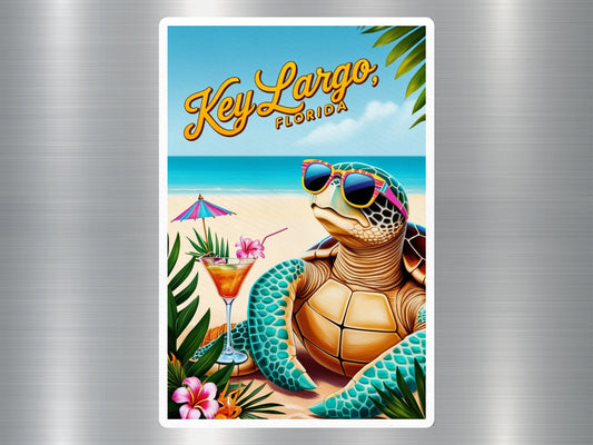 Key Largo Florida Turtle Sticker