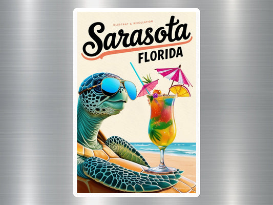 Sarasota Florida Turtle Sticker