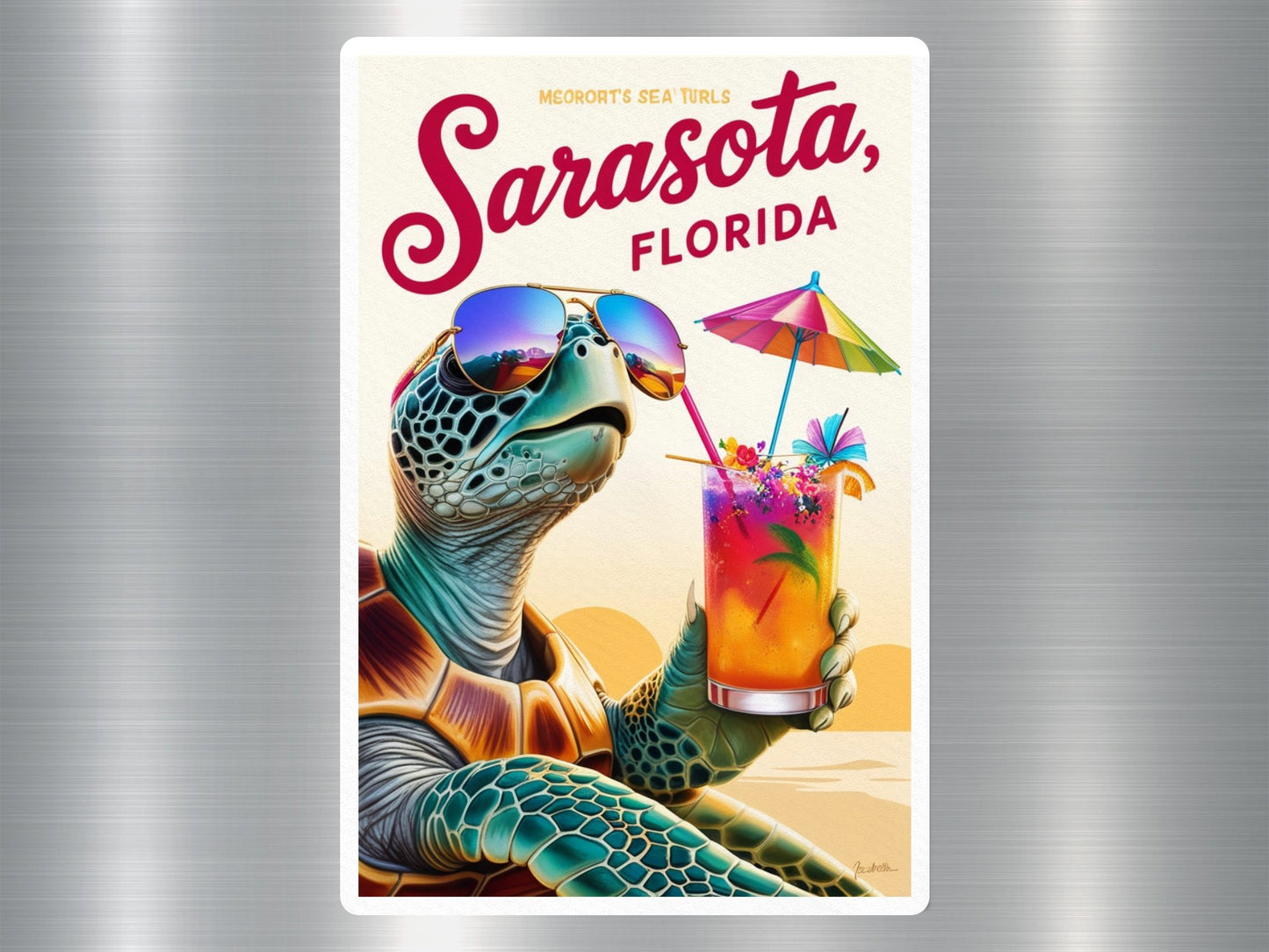 Wholesale Sarasota Florida Turtle Sticker