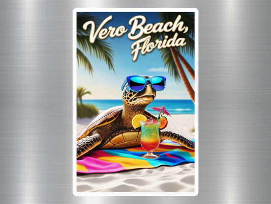 Vero Beach Florida Turtle Sticker