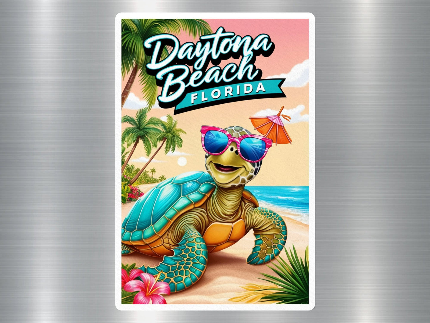 Daytona Beach Florida Turtle Sticker