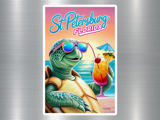 St. Petersburg Florida Turtle Sticker