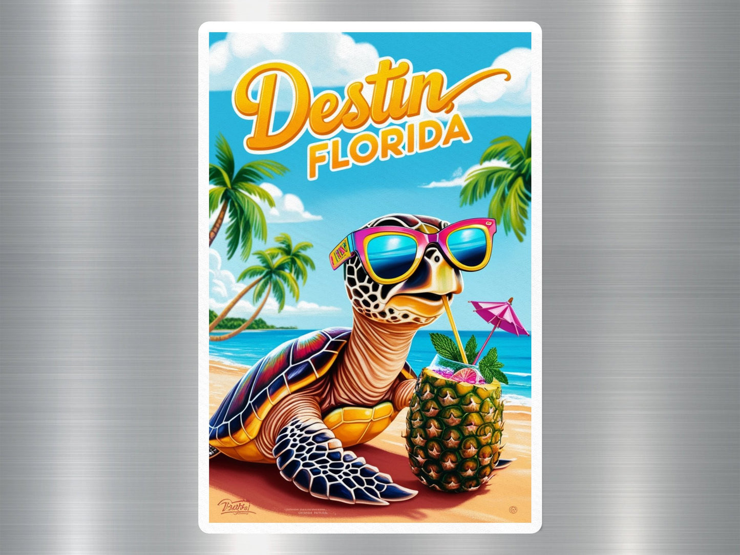 Destin Florida Turtle Sticker