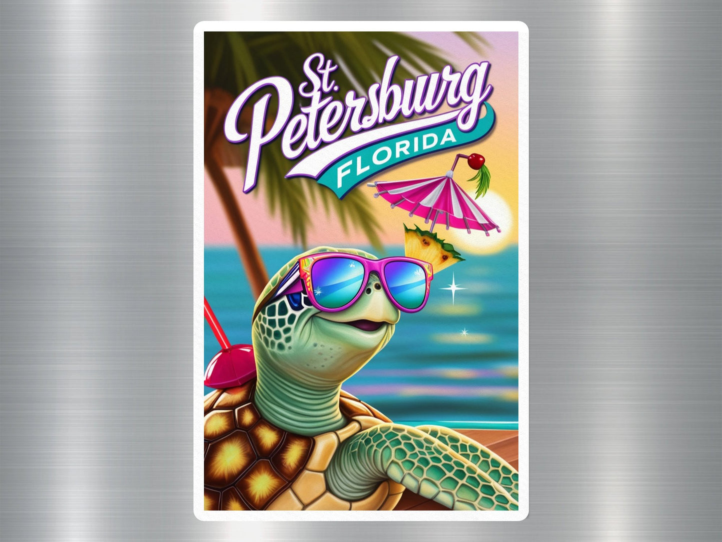 St. Petersburg Florida Turtle Sticker