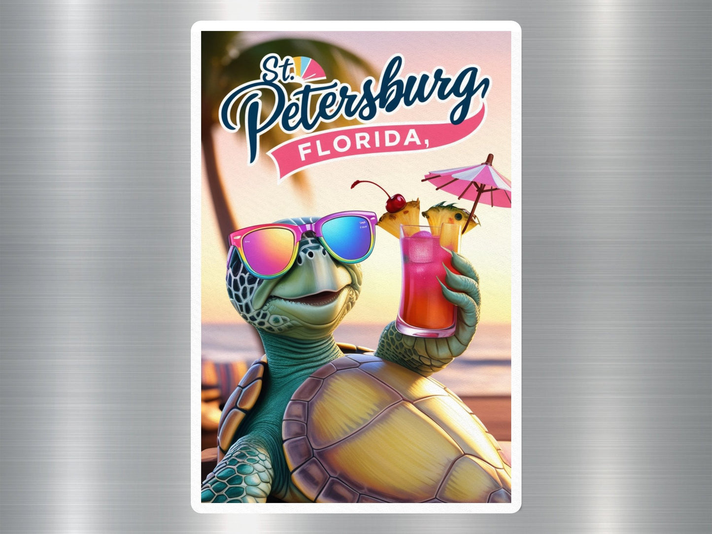 St. Petersburg Florida Turtle Sticker