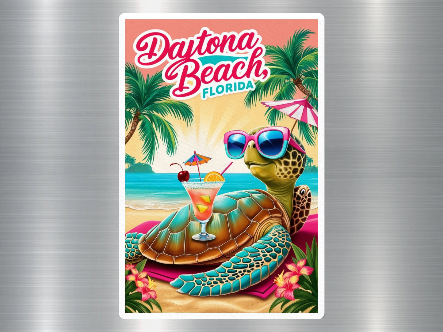 Daytona Beach Florida Turtle Sticker