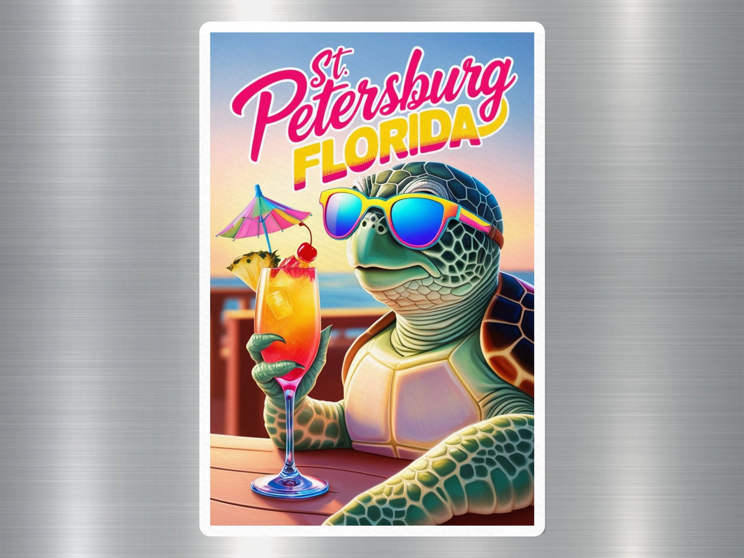 St. Petersburg Florida Turtle Sticker